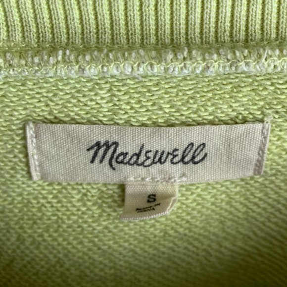 Madewell Light Green Long Sleeve Sweatshirt - Picture 3 of 5